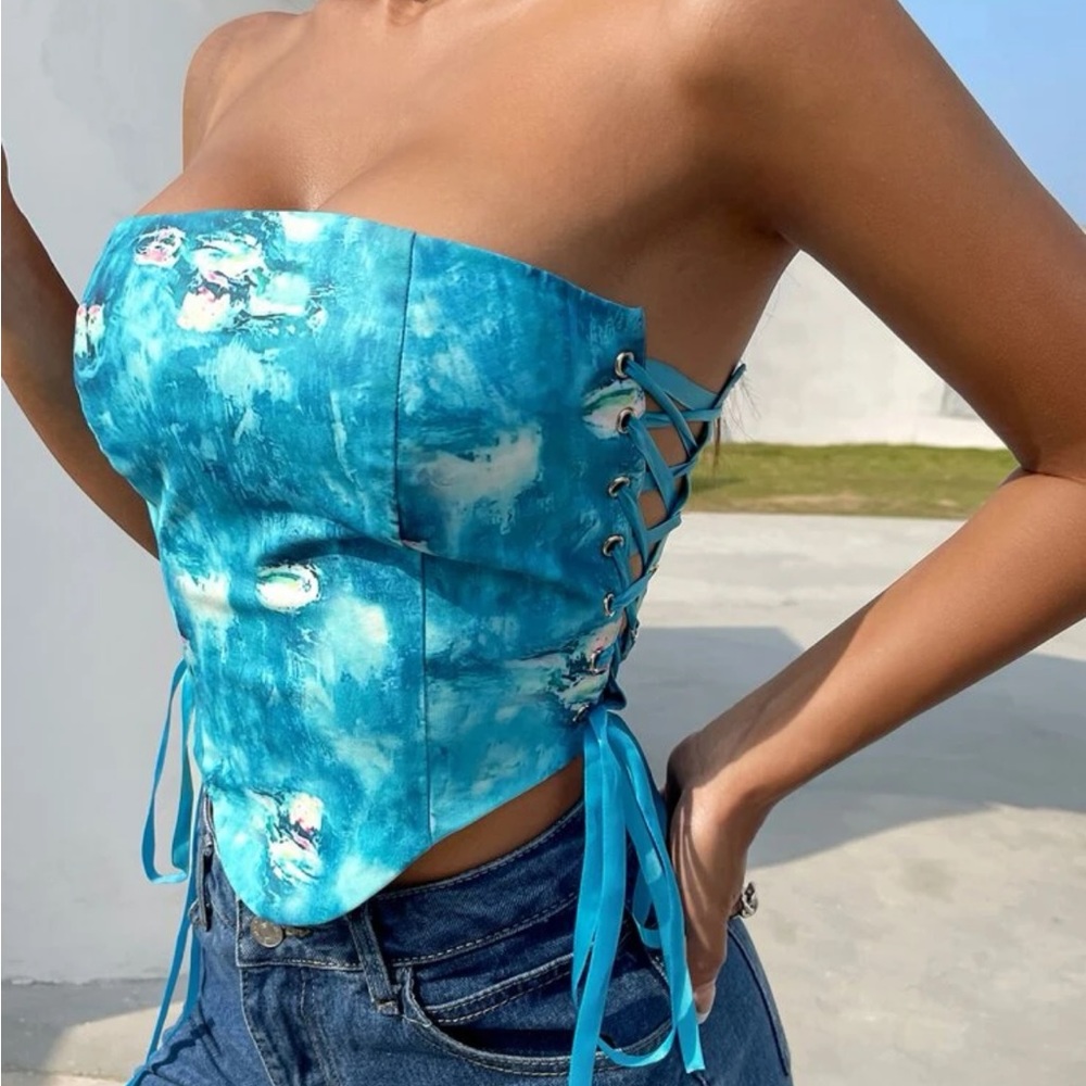 Lace up corset top